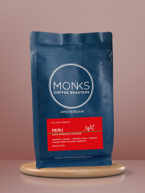 Peru filter roast coffee from Monks Coffee Roasters