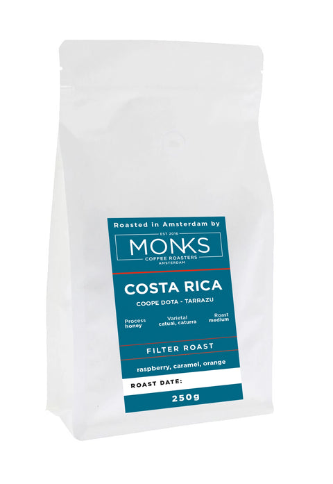 Costa Rica Coffee from Monks Coffee Roasters, a medium roast coffee from Costa Rica 
